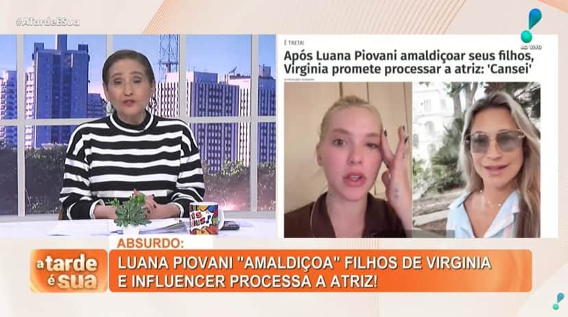 Sonia Abrão comenta polêmica de Virginia e Luana (Foto: Reprodução / RedeTV!) Sonia Abrão comenta polêmica de Virginia e Luana (Foto: Reprodução / RedeTV!)