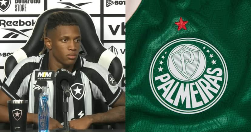 Danilo Santos do Botafogo e camisa do Palmeiras (Foto: Reprodução/Internet) Danilo Santos do Botafogo e camisa do Palmeiras (Foto: Reprodução/Internet)