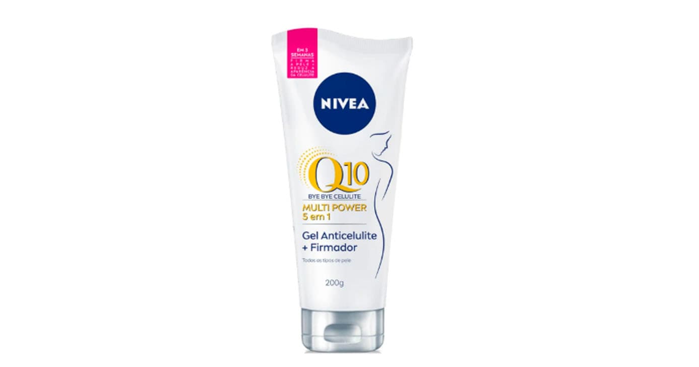 Gel Hidratante Nivea Bye Bye Celulite Firmador Q10 Multi Power 5 em 1 200g (Foto: Reprodução) Gel Hidratante Nivea Bye Bye Celulite Firmador Q10 Multi Power 5 em 1 200g (Foto: Reprodução)