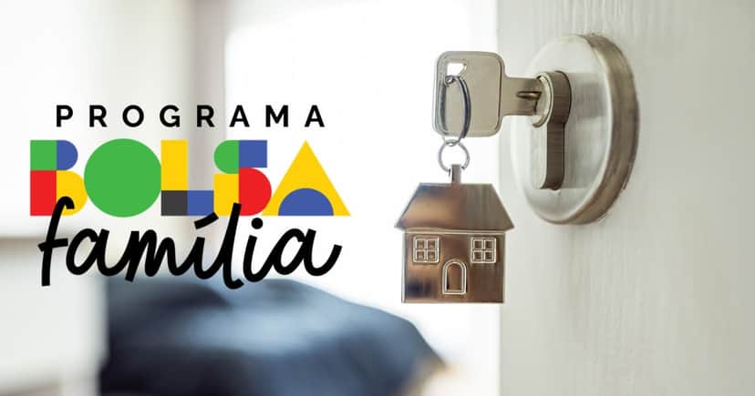 Logo do Bolsa Família e ilustração casa (Foto: Reprodução / Canva / Governo) Logo do Bolsa Família e ilustração casa (Foto: Reprodução / Canva / Governo)