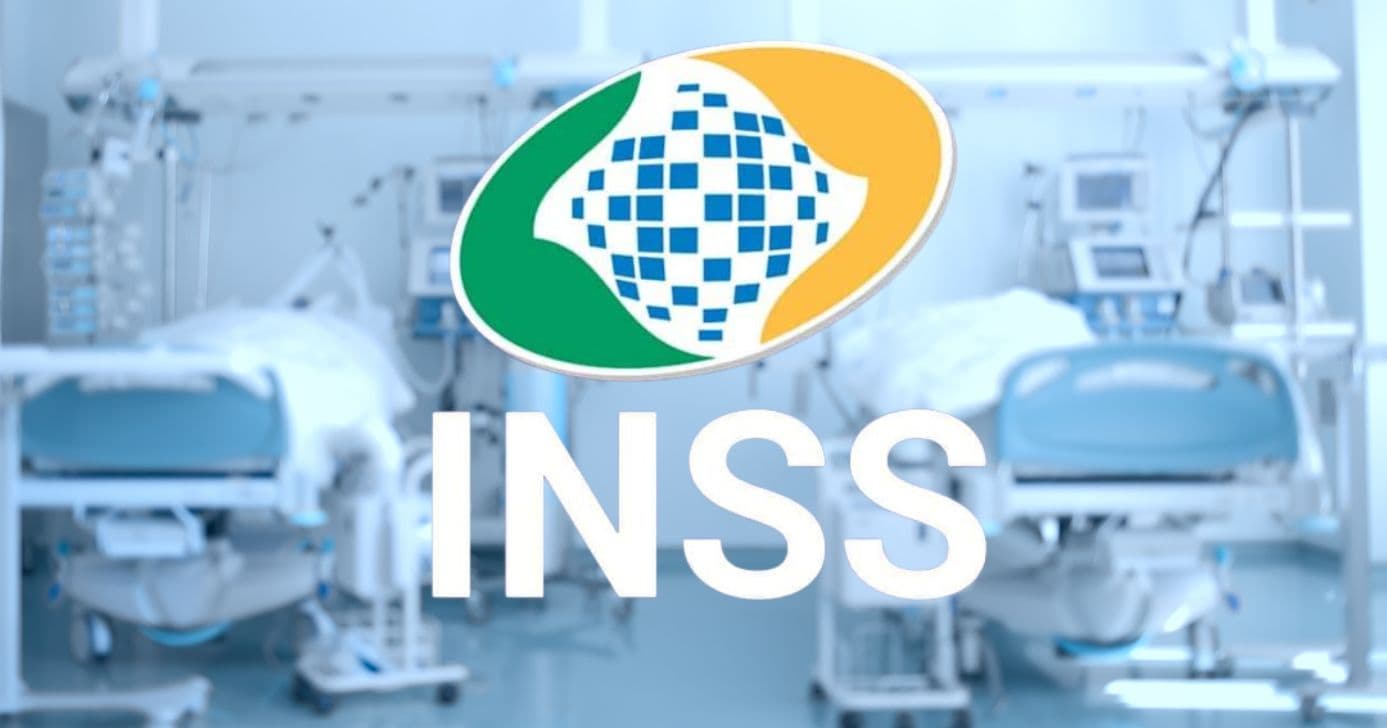 Logo do INSS e hospital (Fotos: Reproduções / Canva / Internet) Logo do INSS e hospital (Fotos: Reproduções / Canva / Internet)