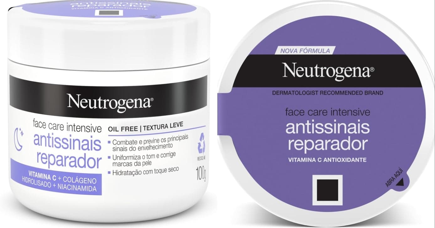 Neutrogena Hidratante Facial Antissinais Reparador Face Care Intensive (Foto: Reprodução/Internet) Neutrogena Hidratante Facial Antissinais Reparador Face Care Intensive (Foto: Reprodução/Internet)
