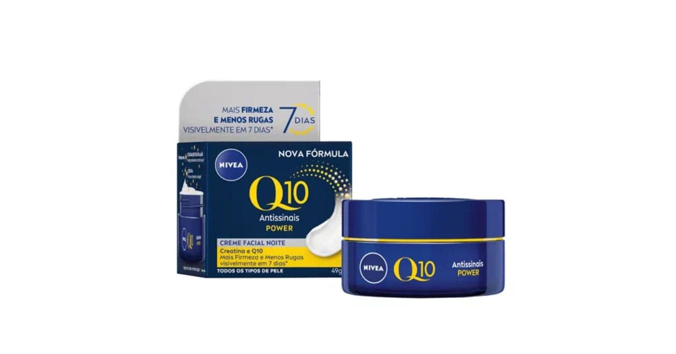 Nívea Creme Facial Antissinais Q10 Power Noite (Foto: Reprodução / Nívea) Nívea Creme Facial Antissinais Q10 Power Noite (Foto: Reprodução / Nívea)
