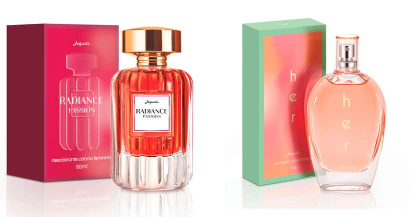 Perfumes Radiance Passion Desodorante Colônia Feminina e Her Desodorante Colônia Feminina (Foto: Reprodução) Perfumes Radiance Passion Desodorante Colônia Feminina e Her Desodorante Colônia Feminina (Foto: Reprodução)