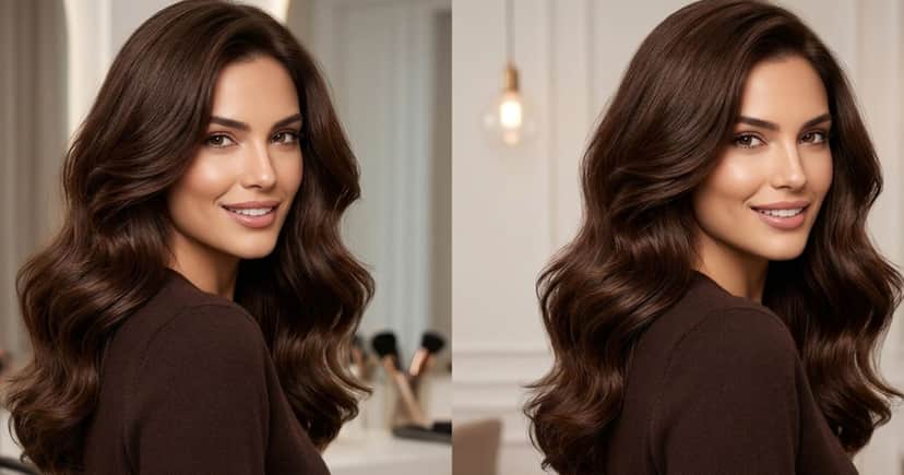 Ilustração modelo com cor de cabelo chocolate intenso (Foto: Montagem TV Foco / GMN) Ilustração modelo com cor de cabelo chocolate intenso (Foto: Montagem TV Foco / GMN)