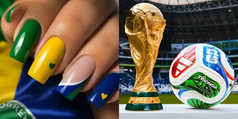 9 cores de unhas para usar durante a Copa do Mundo (Reprodução: Montagem TV Foco) 9 cores de unhas para usar durante a Copa do Mundo (Reprodução: Montagem TV Foco)