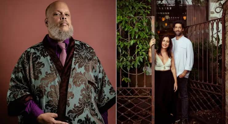 O cantor e os donos do restaurante, Nello Garaventa e Lara Atamian (Foto: Reprodução / Instagram) O cantor e os donos do restaurante, Nello Garaventa e Lara Atamian (Foto: Reprodução / Instagram)