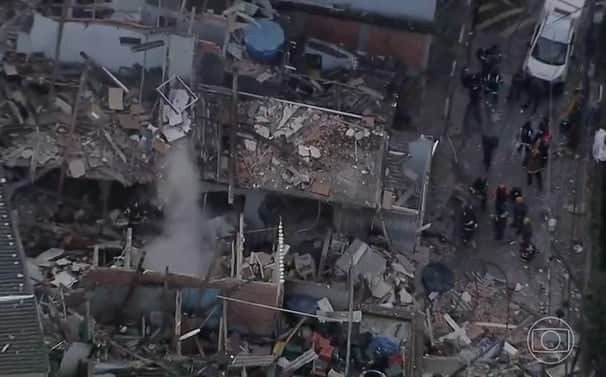 Explosão de gás (Foto: Reprodução / Globo) Explosão de gás (Foto: Reprodução / Globo)
