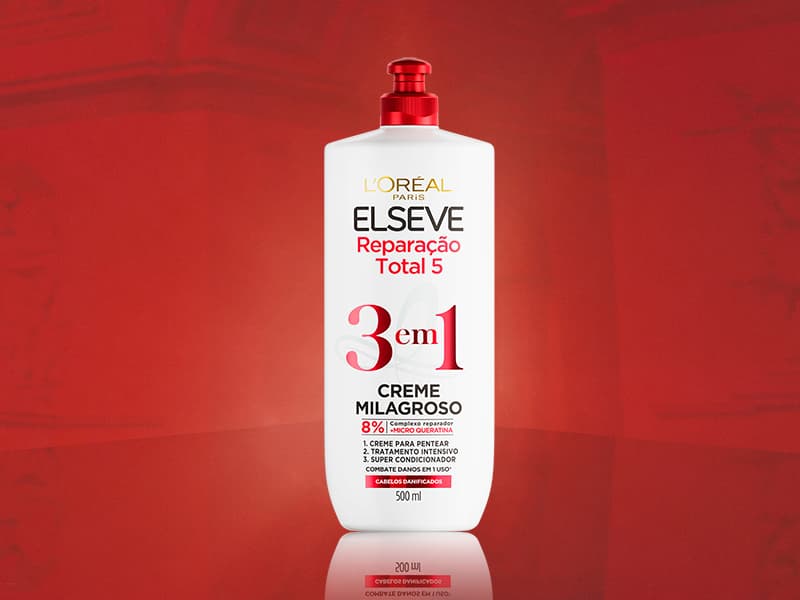 Elseve Reparação Total 5 Creme Milagroso 3 em 1 (Foto Reprodução) Elseve Reparação Total 5 Creme Milagroso 3 em 1 (Foto Reprodução)