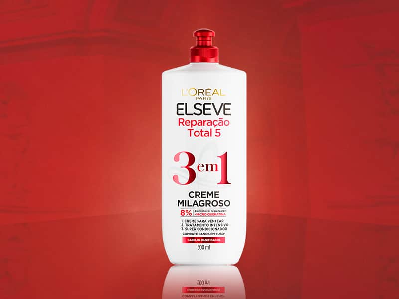 Elseve Reparação Total 5 Creme Milagroso 3 em 1 (Foto Reprodução) Elseve Reparação Total 5 Creme Milagroso 3 em 1 (Foto Reprodução)