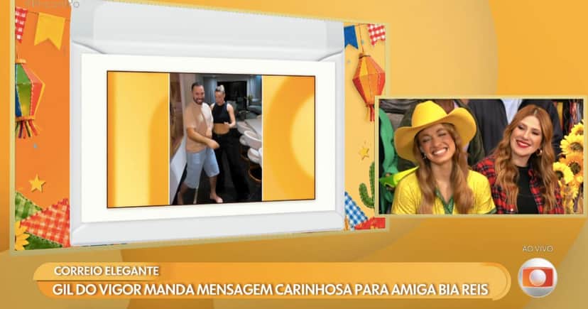 Patrícia Poeta fica surpresa com revelação de Beatriz Reis envolvendo GIl do Vigor (Foto: Reprodução / Globo) Patrícia Poeta fica surpresa com revelação de Beatriz Reis envolvendo GIl do Vigor (Foto: Reprodução / Globo)