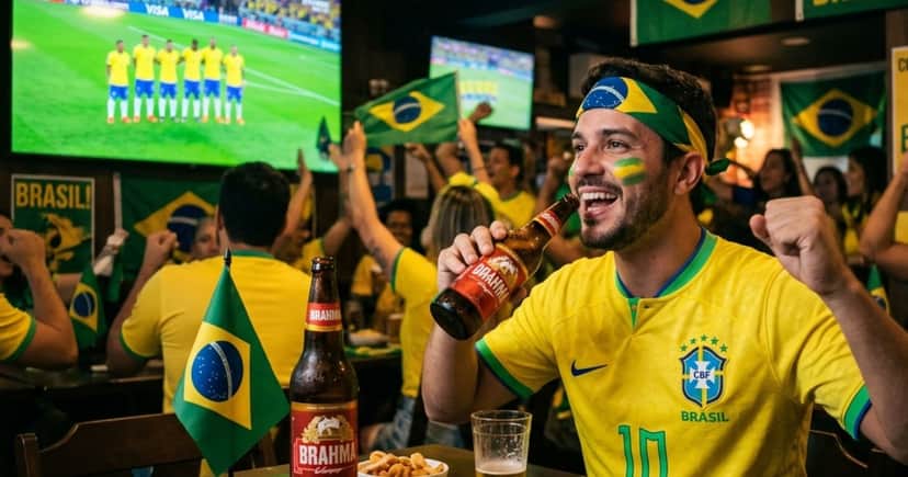 Ilustração homem torcendo pelo Brasil na Copa do Mundo (Foto: Montagem TV Foco / GMN) Ilustração homem torcendo pelo Brasil na Copa do Mundo (Foto: Montagem TV Foco / GMN)