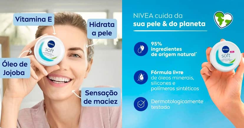 NIVEA Soft - Creme Hidratante (Foto: Reprodução) NIVEA Soft - Creme Hidratante (Foto: Reprodução)