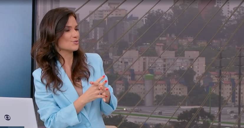 Sabina Simonato no Bom Dia São Paulo (Foto: Reprodução / Globo) Sabina Simonato no Bom Dia São Paulo (Foto: Reprodução / Globo)