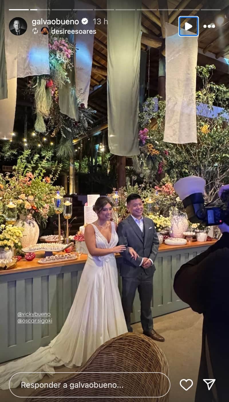 Casamento de Victória Bueno e Oscar Sigaki – Foto: Reprodução / Instagram Casamento de Victória Bueno e Oscar Sigaki – Foto: Reprodução / Instagram