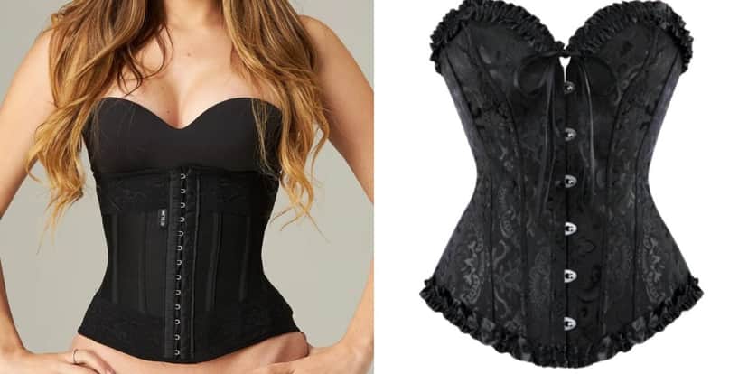 Corset para modelar o corpo (Reprodução: Montagem TV Foco) Corset para modelar o corpo (Reprodução: Montagem TV Foco)