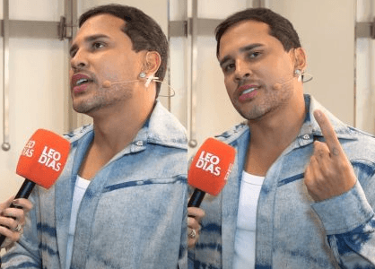 Lucas Guimarães dá entrevista a Leo Dias (Foto: Reprodução / Instagram) Lucas Guimarães dá entrevista a Leo Dias (Foto: Reprodução / Instagram)