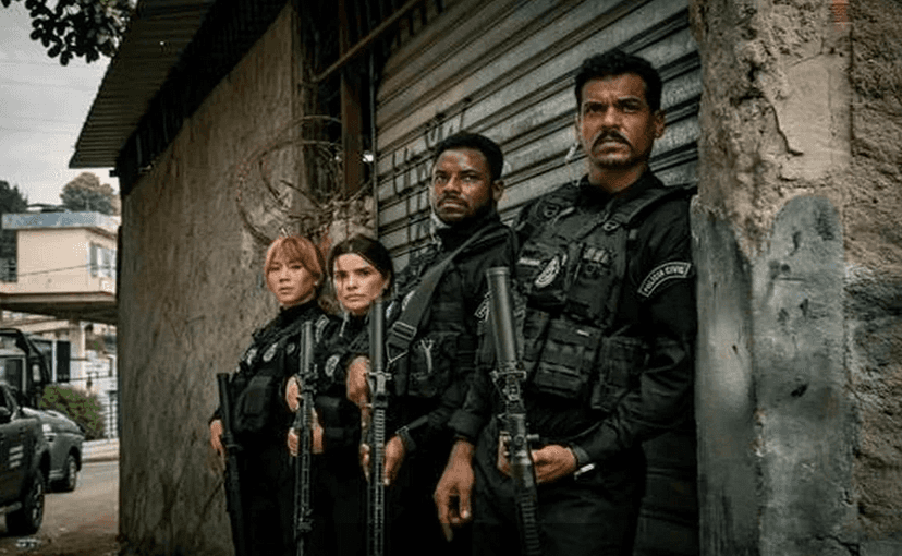 Danni Suzuki, Vanessa Giácomo, Samuel Melo e Marcelo Mello Jr.; quarteto está em série policial (Foto: Reprodução / Disney+) Danni Suzuki, Vanessa Giácomo, Samuel Melo e Marcelo Mello Jr.; quarteto está em série policial (Foto: Reprodução / Disney+)
