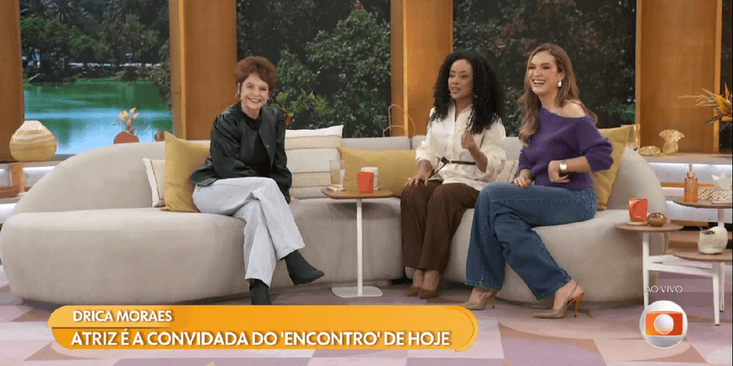 Drica Moraes no Encontro (Foto: Reprodução/ Globoplay) Drica Moraes no Encontro (Foto: Reprodução/ Globoplay)