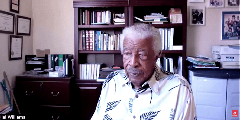 Hal Williams em uma de suas últimas entrevistas (Foto: Reprodução/ YouTube) Hal Williams em uma de suas últimas entrevistas (Foto: Reprodução/ YouTube)
