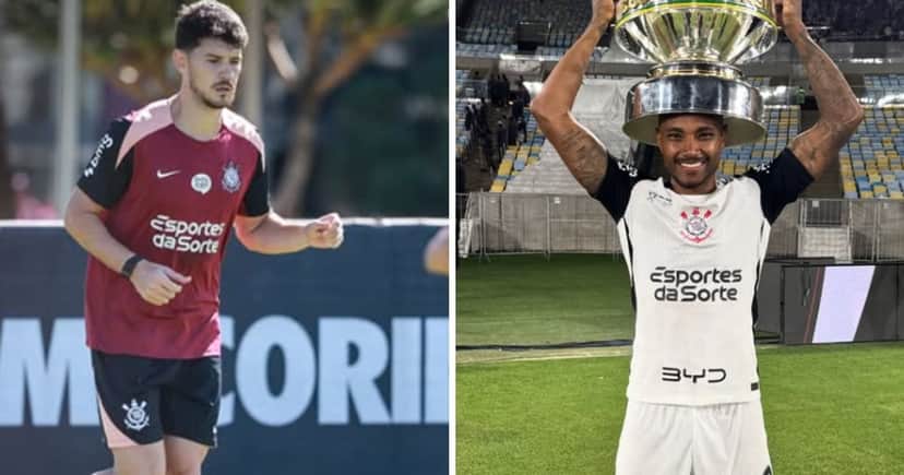 Hugo e Vitinho do Corinthians - Foto: Montagem/Instagram Hugo e Vitinho do Corinthians - Foto: Montagem/Instagram