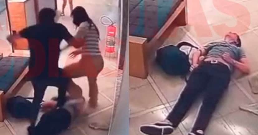 Jovem foi internado após agressões em confusão envolvendo a ex-fazenda Aline Mineiro em condomínio (Foto: Reprodução) Jovem foi internado após agressões em confusão envolvendo a ex-fazenda Aline Mineiro em condomínio (Foto: Reprodução)