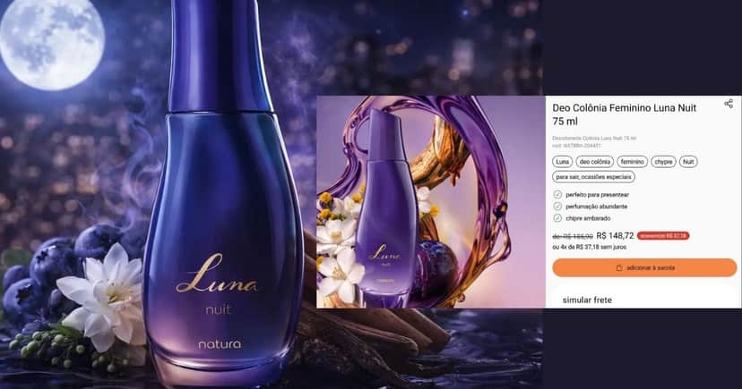 Luna Nuit (Foto Reprodução/Montagem/TV Foco/Canva/Lennita/Google Shopping) Luna Nuit (Foto Reprodução/Montagem/TV Foco/Canva/Lennita/Google Shopping)