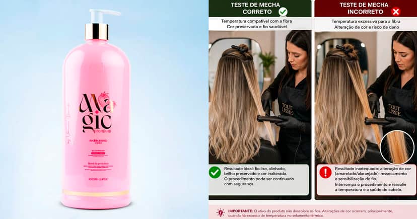 Progressiva Magic Premium para cabelo (Foto: Reprodução) Progressiva Magic Premium para cabelo (Foto: Reprodução)