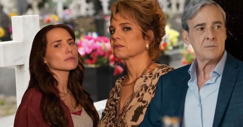 Adriana, Pilar e Ulisses em Quem Ama Cuida (Foto: Reprodução / Globo) Adriana, Pilar e Ulisses em Quem Ama Cuida (Foto: Reprodução / Globo)