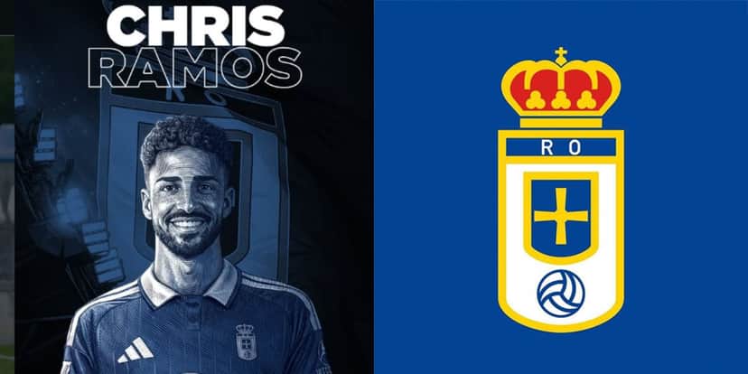 Chris Ramos anunciado no Real Oviedo (Reprodução: Instagram) Chris Ramos anunciado no Real Oviedo (Reprodução: Instagram)