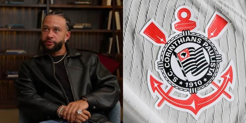Memphis Depay mantém sigilo sobre renovação com o Corinthians (Reprodução: Romário TV / Youtube) Memphis Depay mantém sigilo sobre renovação com o Corinthians (Reprodução: Romário TV / Youtube)
