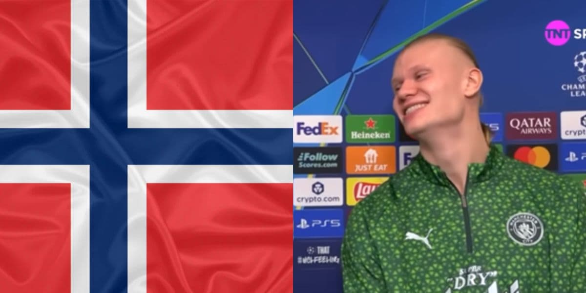 Haaland é um grande atacante da Noruega (Reprodução: TNT Sports) Haaland é um grande atacante da Noruega (Reprodução: TNT Sports)