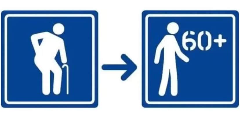 Mudança nas placas de vagas em estacionamento aos idosos (Reprodução: Divulgação) Mudança nas placas de vagas em estacionamento aos idosos (Reprodução: Divulgação)