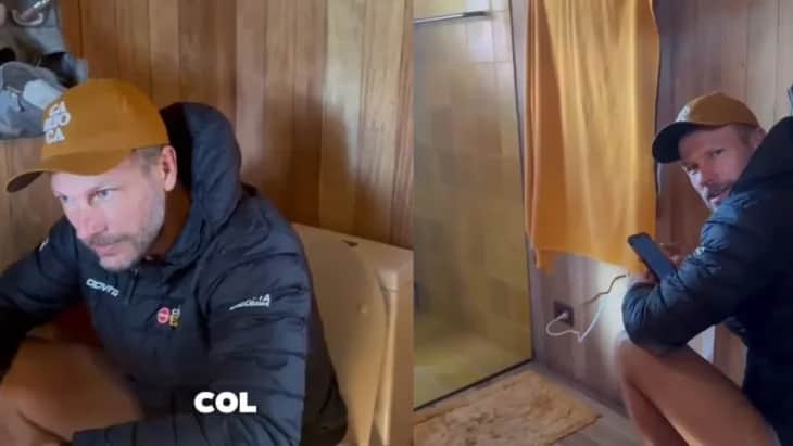 Fernanda Lima exibe o banheiro em vídeo e flagra Hilbert em momento íntimo Fernanda Lima exibe o banheiro em vídeo e flagra Hilbert em momento íntimo