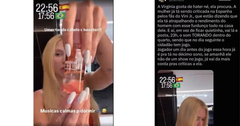 Críticas sobre postura de Virginia Fonseca (Foto: Reprodução / Instagram / X) Críticas sobre postura de Virginia Fonseca (Foto: Reprodução / Instagram / X)