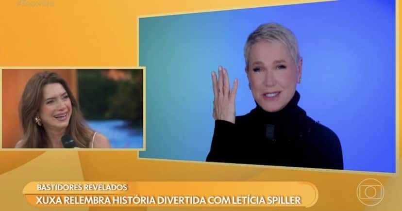 Letícia Spiller e Xuxa no Encontro (Foto: Reprodução / Globo) Letícia Spiller e Xuxa no Encontro (Foto: Reprodução / Globo)