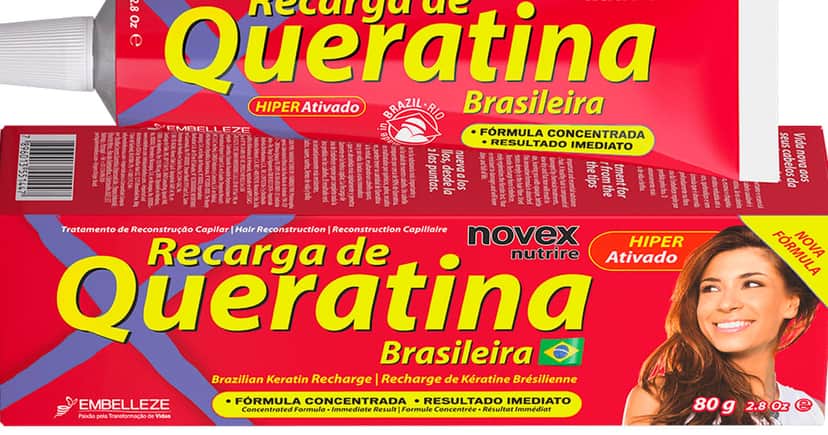 Novex Recarga de Queratina Brasileira para cabelo (Foto: Reprodução) Novex Recarga de Queratina Brasileira para cabelo (Foto: Reprodução)