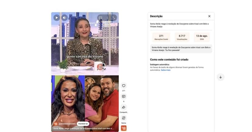 Sonia Abrão, Gracyanne Barbosa, Viviane Araújo e Belo (Foto: Reprodução / RedeTV!) Sonia Abrão, Gracyanne Barbosa, Viviane Araújo e Belo (Foto: Reprodução / RedeTV!)