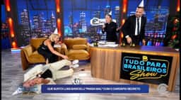 Luigi Baricelli causa pânico em estreia de programa nos EUA ao provar prato com barata da chef Flora