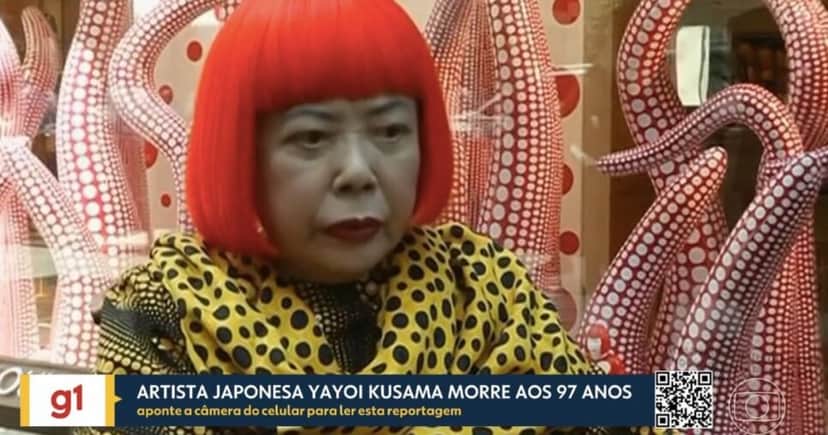 Yayoi Kusama (Foto: Reprodução / Globo) Yayoi Kusama (Foto: Reprodução / Globo)