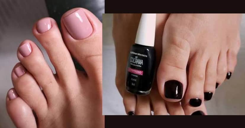 Esmalte rosa chá e preto (Foto Reprodução/Montagem/Tv Foco/Lennita/Canva/GMN/Pinterest) Esmalte rosa chá e preto (Foto Reprodução/Montagem/Tv Foco/Lennita/Canva/GMN/Pinterest)