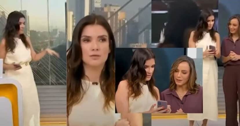 Simonato interrompeu o quadro, ao vivo, para mostrar mensagem de mãe com bronca (Foto Reprodução/Montagem/TV Foco/Canva/Lennita/Globo) Simonato interrompeu o quadro, ao vivo, para mostrar mensagem de mãe com bronca (Foto Reprodução/Montagem/TV Foco/Canva/Lennita/Globo)