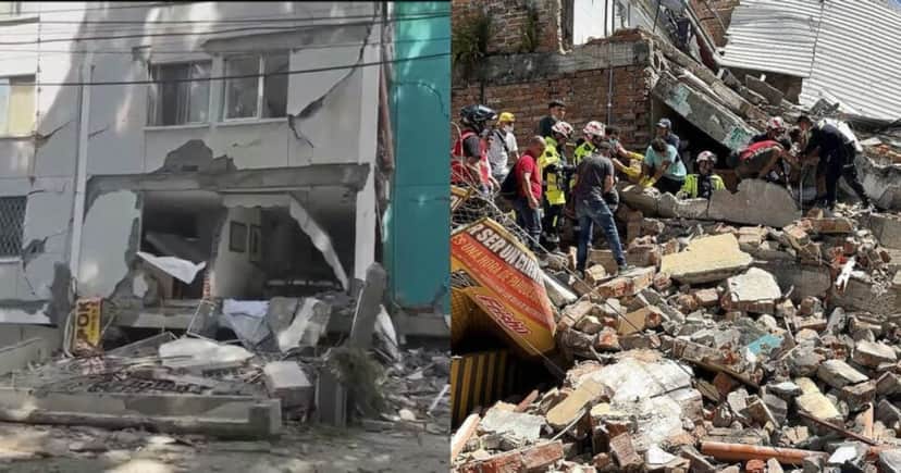 Terremoto na Colômbia - Foto: Montagem Terremoto na Colômbia - Foto: Montagem