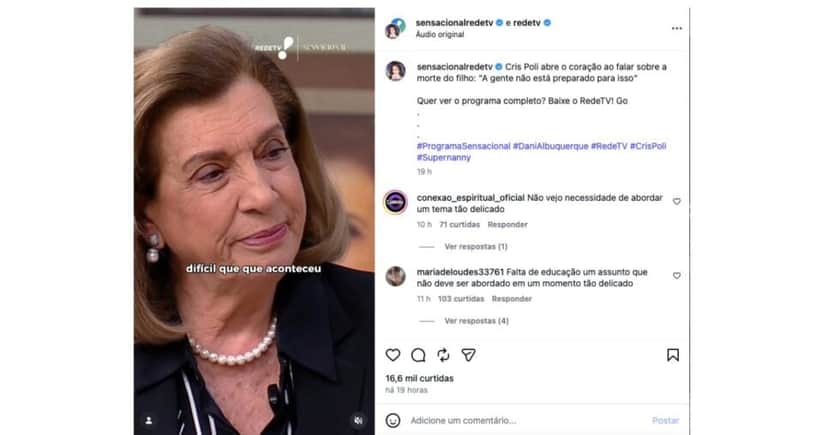 Cris Poli no programa Sensacional (Foto: Reprodução / Instagram / RedeTV!) Cris Poli no programa Sensacional (Foto: Reprodução / Instagram / RedeTV!)