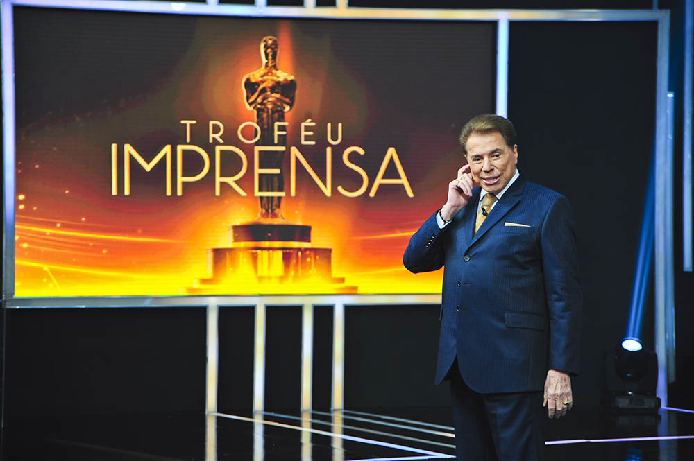 O apresentador Silvio Santos comanda o "Troféu Imprensa". (Foto SBT)