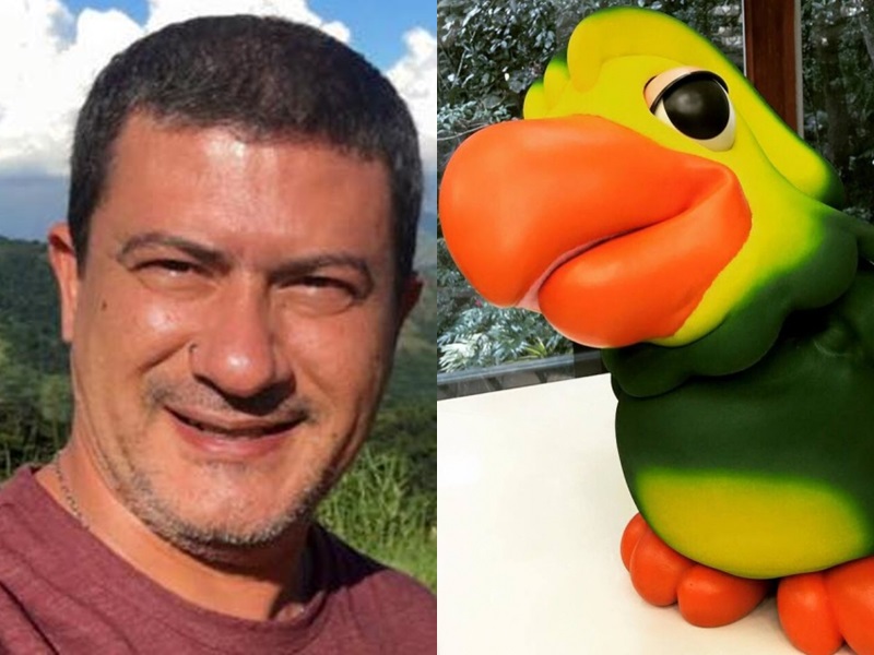 PERDA: Tom Veiga é quem manipula e dá voz ao papagaio Louro José (Foto: Reprodução/Montagem/TV Foco)