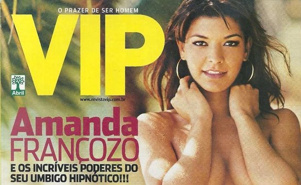 Amanda Françozo na capa da Revista VIP (Foto: Reprodução)