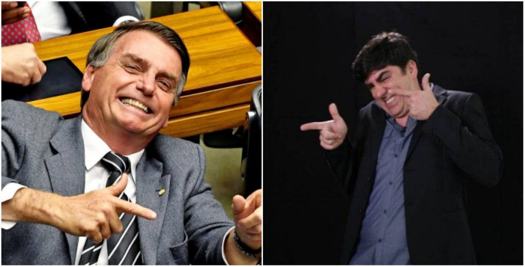 Jair Bolsonaro e Marcelo Adnet (Foto: Reprodução)