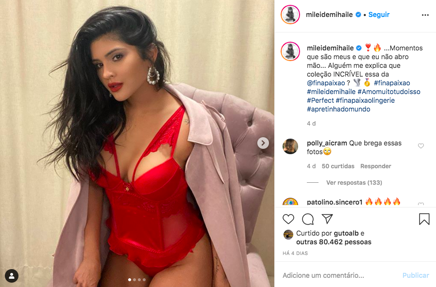 A ex-mulher do cantor Wesley Safadão, Mileide Mihaile deixou os seus seguidores de queixo caído (Foto: reprodução/Instagram)