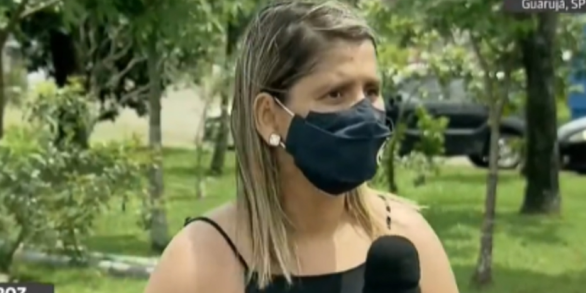 Entrevistada passa mal em entrevista em jornal da GloboNews (Foto: Reprodução)